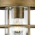 thumbnail image 6 of Progress Lighting Burgess 1-Light Flush Mount, Aged Bronze, Seeded Glass, 6 of 9