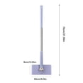 thumbnail image 5 of Wall Scrubber with Long Handle, Tool for Wall, Microfiber Cloth, Stainless Steel, 37In Handle, Flat Head, 1 Pc Replacement, Violet, Dry Dust Wet Scrubbing, 5 of 6