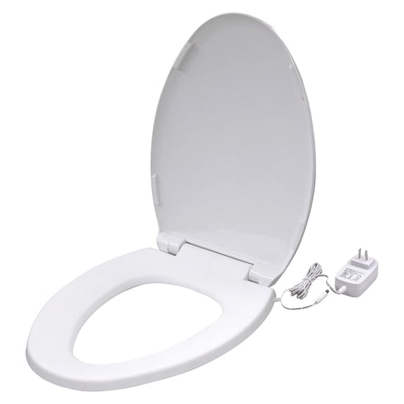 Heated Toilet Seat, UltraTouch 01911 12W Elongated White - 12V UL Listed, Standard American Bathrooms, Comfortable Warmth, Easy Install