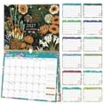 thumbnail image 3 of 2027 12‑Month Spiral Wall Calendar, Floral Art Pattern Wall‑Hanging Planner, Daily To‑Do & Shopping List Organizer for Home Office Study, 3 of 9