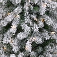 thumbnail image 5 of National Tree Company 6.5 ft. Pre-lit Artificial Snowy Grand Alpine Pencil Slim Christmas Tree, Green, Flocked, Metal Plate Base, 200 Clear Lights, 5 of 6