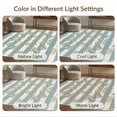 thumbnail image 7 of ODIKA 6'x9' Washable Area Rug Seashell Coral Starfish Marine Motifs Striped Nautical Vintage Playful for Family Room, Living Mater Bedroom, Non-Slip, Easy Care, 7 of 7