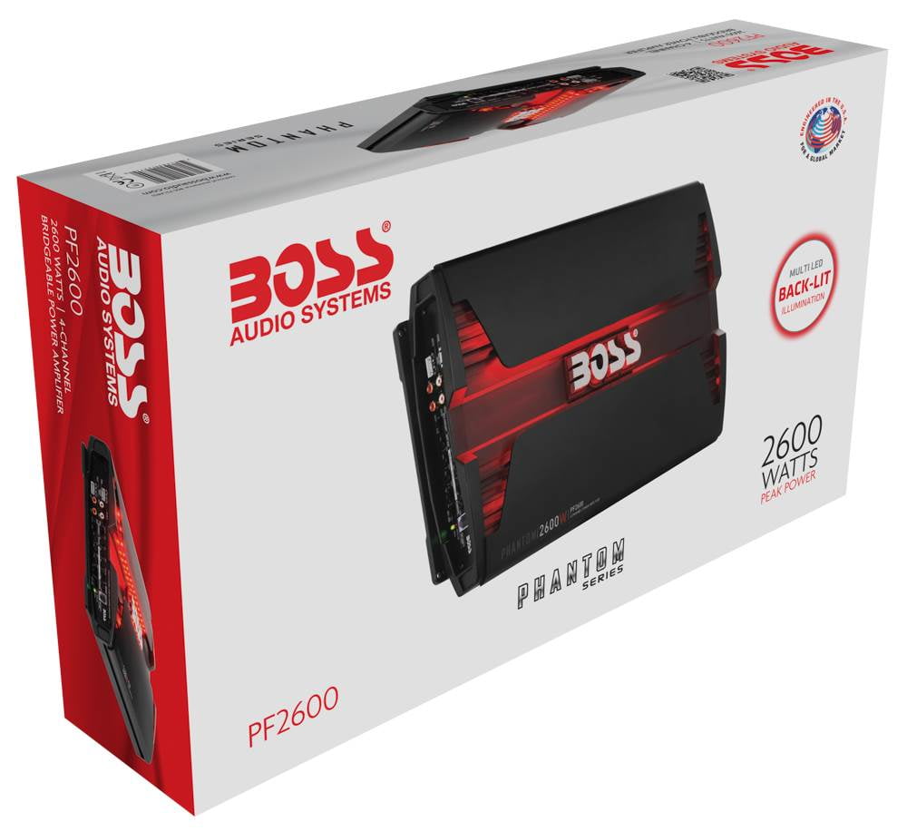 超熱 BOSS PHANTOM 4チャンネルパワーアンプ PF2600 カーオーディオ