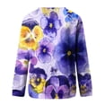 thumbnail image 5 of PuLe Hoodies Women's Casual Printed Long Sleeved Round Neck Pullover Hoodless Sweathirts, 5 of 5