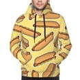thumbnail image 2 of Bingfone Hot Dogs Men's Drawstring Hoodie Long Sleeve Pocket Sweatshirts-Medium, 2 of 6