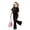 F-505Black, variant on ZHOGXU Big Kids Girls Outfit Cherry Printed Short Sleeve Round Neck Top And Flare Pants Two Piece Comfortable Fashion Sets For Daily Wear Beige 9-10 Years