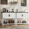 thumbnail image 2 of Mueble Bar de Café Estilo Granja con Puerta Doble, Mueble Buffet con 2 Gabinetes de Almacenamiento y Estante Abierto, Mesa de Entrada con Consola para Sala de Estar, Pasillo, 2 of 8