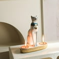 thumbnail image 3 of Estatua del gato egipcio BLESIY Bastet Adorno Animal Modelo Candelero 2 Portavelas, 3 of 8