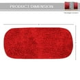 thumbnail image 5 of Home Weavers Waterford Collection Bathroom Rug 100% Cotton Fabric, Soft Absorbent, Elastic Edges, Machine Wash Dry, Toilet Tank Lid Cover for Bathroom, 10"x22" Tank Cover, Red, 5 of 10