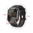 thumbnail image 2 of Nkmbld HD Rugged Smart Watch Clear Color Screen Metal Case Bluetooth Call Sports Outdoor Large Capacity Battery Smartwatch, Black, 2 of 8
