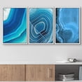 thumbnail image 2 of wall26-3 Panel Framed Canvas Wall Art - Blue Agate Patterns - Giclee Print Gallery Wrap Modern Home Art Ready to Hang - 16"x24"x3 WHITE, 2 of 5