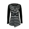 thumbnail image 2 of Blotona Women Gothic Grunge Tops Aesthetic Striped Long Sleeve T Shirts 2000s Graphic Tee Dark Academia Clothes E Girl Streetwear, 2 of 10