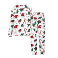 thumbnail image 2 of Conjuntos de blusas y camisas de cuello redondo y manga larga con estampado navideño para niños Camisa de manga larga con cuello redondo y cintura elástica Pantalones largos Conjunto de traje de casa, 2 of 6