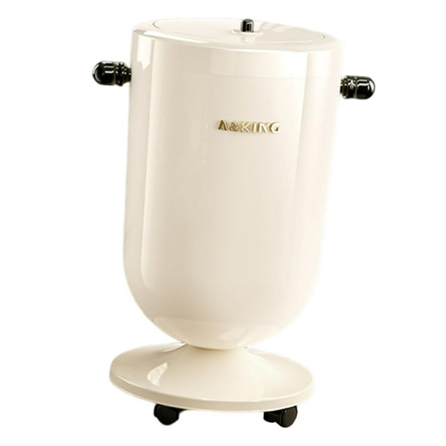 Cubo de basura con ruedas Cubo de basura Gran capacidad Robusto 20L Práctico con interior Blanco