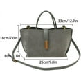 thumbnail image 6 of MMYGU Suede Bags for Women Fall Purse Suede Shoulder Handbag Satchel Bag Brown Suede Purse Stylish Top-handle Bag, 6 of 6