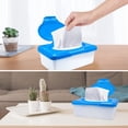 thumbnail image 3 of 2PCS Baby Wipe Dispenser with Lid Tissue Case, Tissue Storage Box Keeps Baby Wipes Fresh and Safe Napkin Storage Box (Pink & Blue), 3 of 7