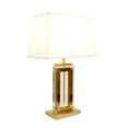 thumbnail image 6 of Pasargad Home PMT-30147 28 x 17 x 9 in. Astoria Collection Modern Metal Transparent Body Table Lamp with E27 Bulb, White & Gold, 6 of 7