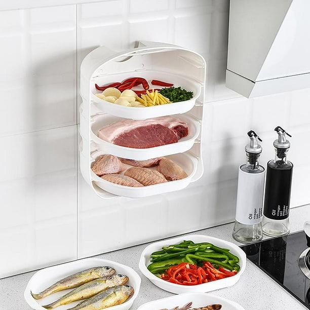 Bandeja de almacenamiento de vajilla Superposable lateral de Tipo cajon para organizador de cocina ahorra 3 capas Macarena rejillas para platos Walmart en linea