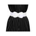 thumbnail image 6 of INSPIRE CHIC Halloween 2Pcs Plus Size Interlock 8-shaped Faux Leather Buckle Elastic Waist Belt for Lady 33.5x2.36"(LxW) Black & White, 6 of 7