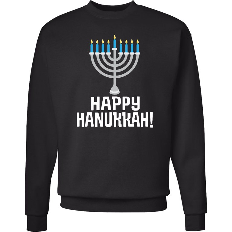 Happy Hanukkah Menorah Adult Sweatshirt photo 2