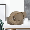 thumbnail image 3 of Women Belt Solid Color Small Holes Adjustable Wide Band Ethnic Style Waist Decoration Faux Leather Snake Texture Women Waist Strap Clothes Accessory, 3 of 7