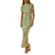 thumbnail image 1 of TRKIYQC, vestido ajustado largo estampado de verano para mujer, manga corta, estampado elegante, cuello redondo, fiesta, playa, vacaciones, ropa de calle TRKIYQC  casual, 1 of 9