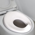 thumbnail image 4 of Sedile per vasino, con paraspruzzi, per WC rotondi e ovali, per WC antiscivolo gris Zulema Asiento de entrenamiento para ir al baño, 4 of 8