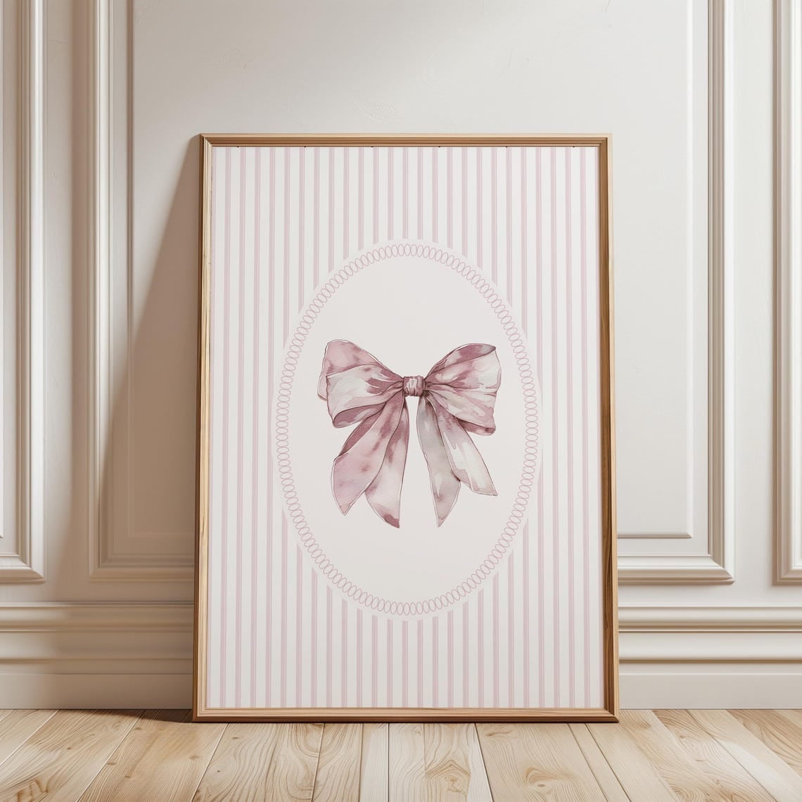 Baby Girl Nursery Room Decor Pink Accent Bow Newborn Room Baby Shower Gift Idea Nursery Pink Bow Bedroom Decor Modern Wall Art Decor