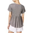 thumbnail image 2 of maison Jules Womens Basic Peplum Blouse, Grey, X-Large, 2 of 2