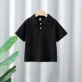 thumbnail image 2 of Plebaso Boys Girls School Uniform Shirts Short Sleeve Cotton Button Tee with Collar Kids Athletic Golf Tops, 2 of 6