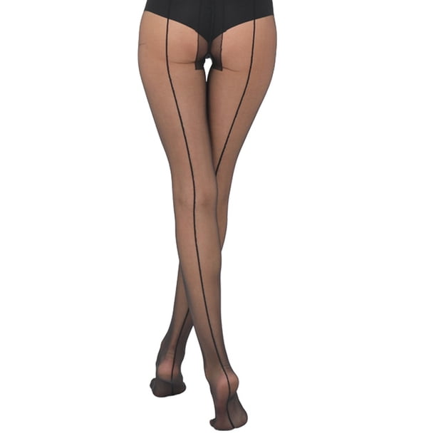 Xiao Hua Pantimedias de control ultratransparentes para mujer (paquete de 1 par): ligeras, cómodas y con ajuste perfecto, transparentes, negras
