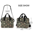 thumbnail image 3 of DIXRUYEE Lunch Bag Double Deck Lunch Tote Bag Fashion Vintage Holiday Ornaments Printed, 3 of 6