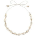thumbnail image 2 of AYYUFE Bohemia Handmade Shell Necklace Wax Cord Women Choker Charm, 2 of 7