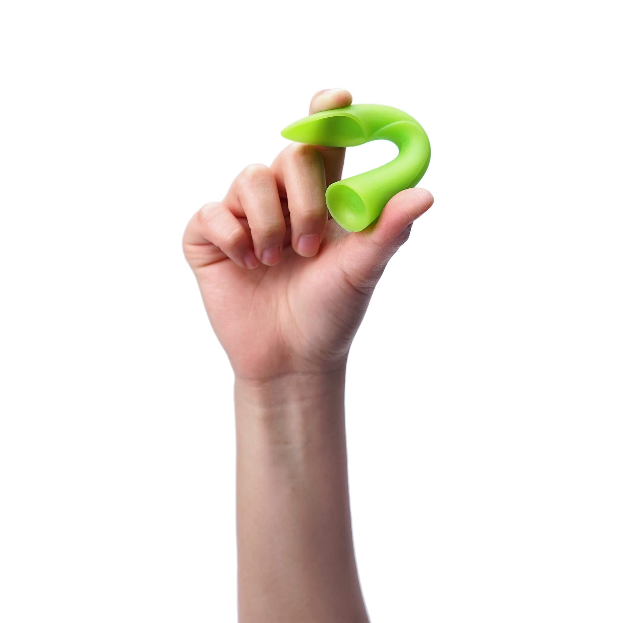 Olababy Training Spoon Set (Lime/Kale) + Fold N Go Silicone Baby Bib w Travel Case (Blueberry)