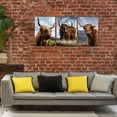thumbnail image 4 of Modern 3 Piece Wild Animal Lion Canvas Paintings Lion Family Portrait Pictures Wall Decor Artwork Living Room Bedroom Home Office Decorations Unframed, 4 of 6