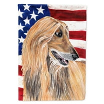 Carolines Treasures SC9506CHF Afghan Hound USA Patriotic American Flag Flag Canvas House Size  Large multicolor