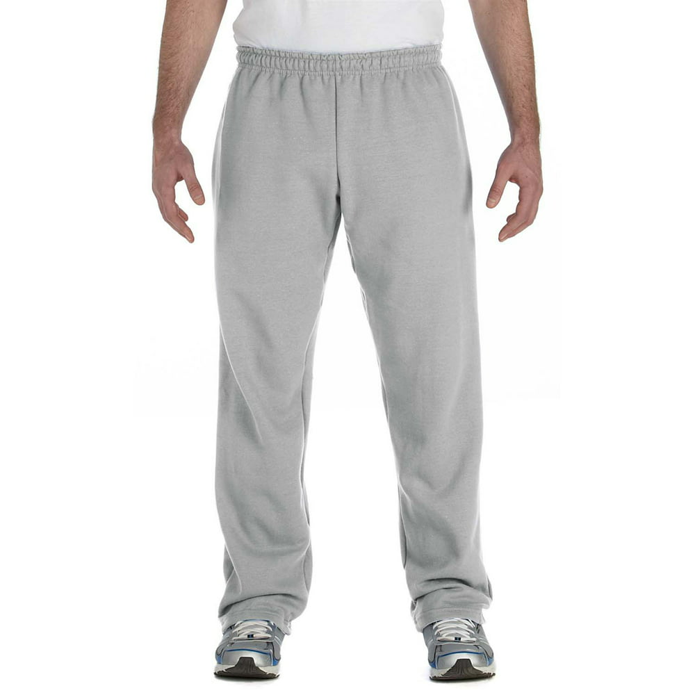 Gildan - Gildan G184 Men's Open-Bottom Sweatpants -Sport Grey-2X-Large ...