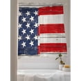 thumbnail image 3 of Retro American Flag Sheer Curtains 2 Panels Set Independence Day Star Line Wood Grain Lihgt Filtering Rod Pocket Voile Drape, Semi Sheer Window Curtains for Bedroom Living Room, 52"x72", 3 of 5