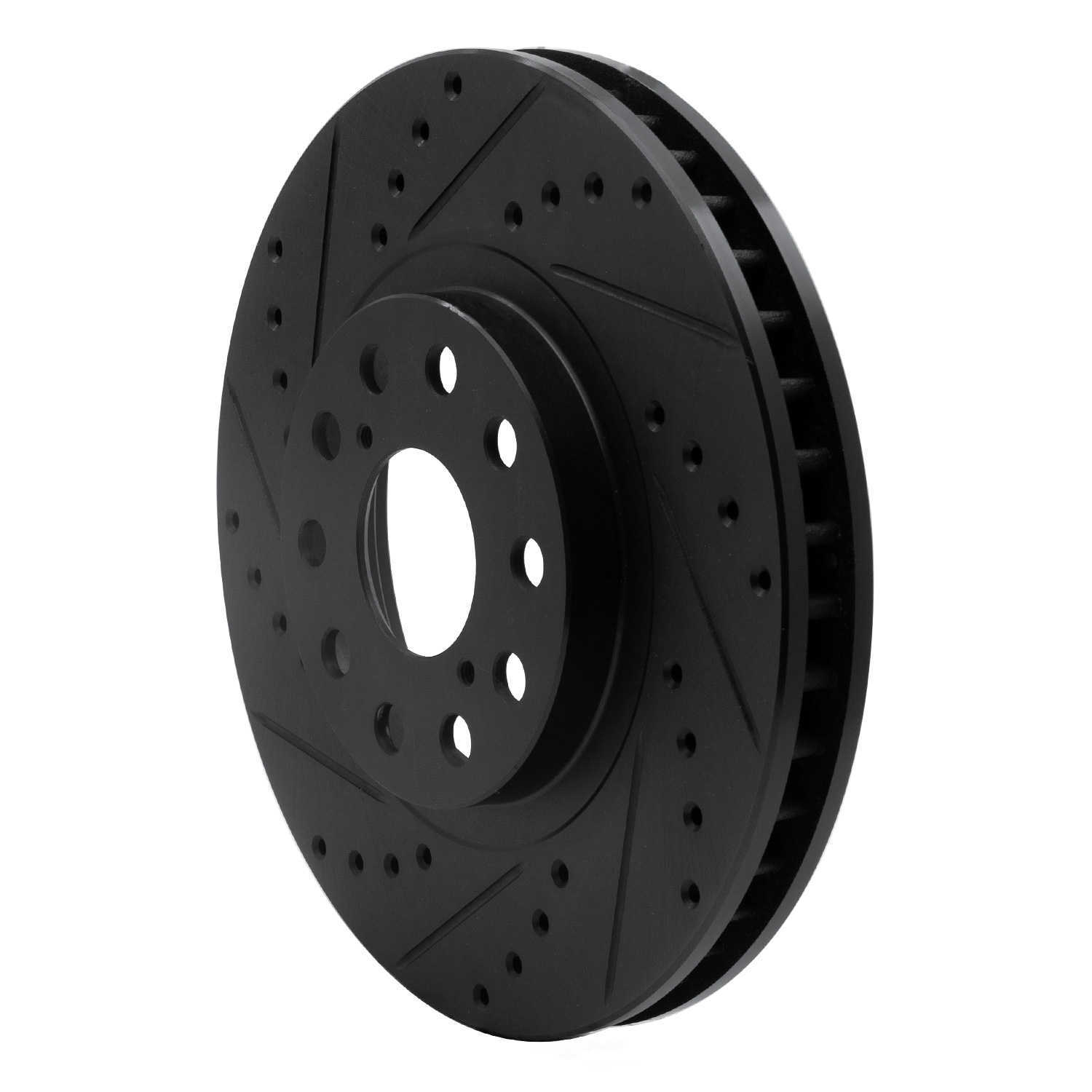 Dynamic Friction Company 633-76061L DFC Brake Rotor - Drilled And Slotted - Black