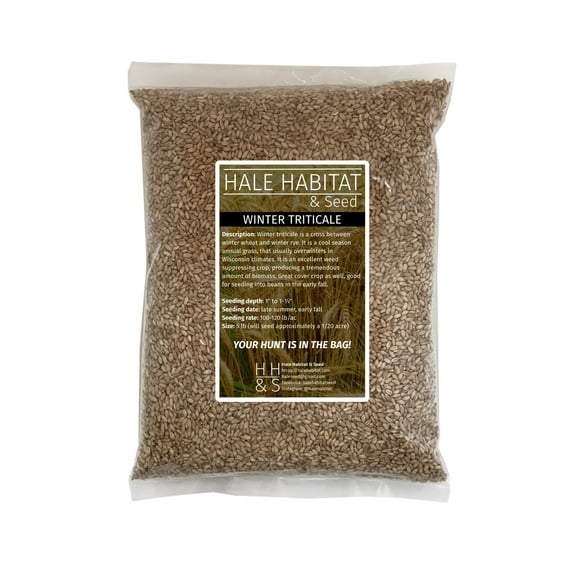 Hale Habitat & Seed Winter Triticale Food Plot Seed, 5 lbs