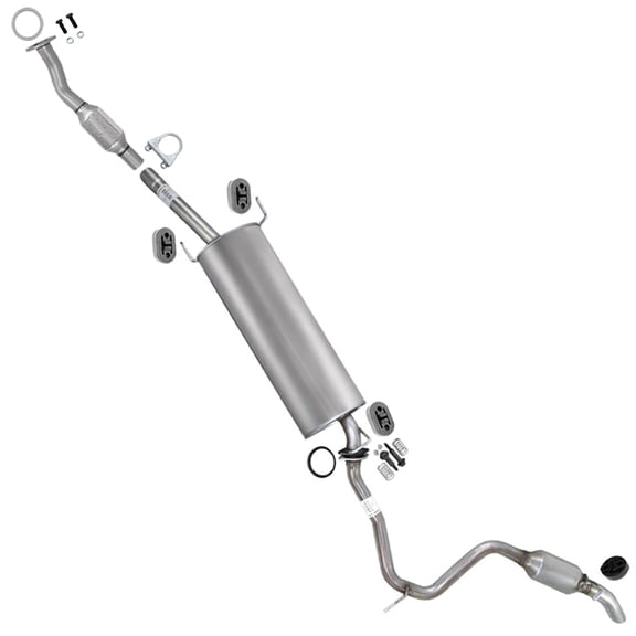 Northeastern Exhaust Rear Catalytic w/ Muffler & Tail Pipe Kit Fits 2006-2008 Toyota RAV4 2.4L - Direct Fit | EPA-Approved | Stainless Steel