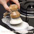 thumbnail image 6 of Bamboo Dish Brush Scrub Wooden Brush - Bamboo Dish Brush，Brush for Dishes,Palm Brush Dish Scrubber Suitable for Washing Dishes,Stubborn Stains & Vegetables, 6 of 6