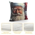 thumbnail image 4 of Orinice Santa Claus Snow Christmas Graphic Decorative Pillow Cover 1PC Winter Printed on Both Sides 22x22in, 4 of 5