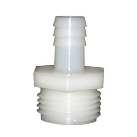 lasco 19-9507 male hose thread adapter barb fitting with 5/8-inch barb and 3/4-inch male hose thread, nylon