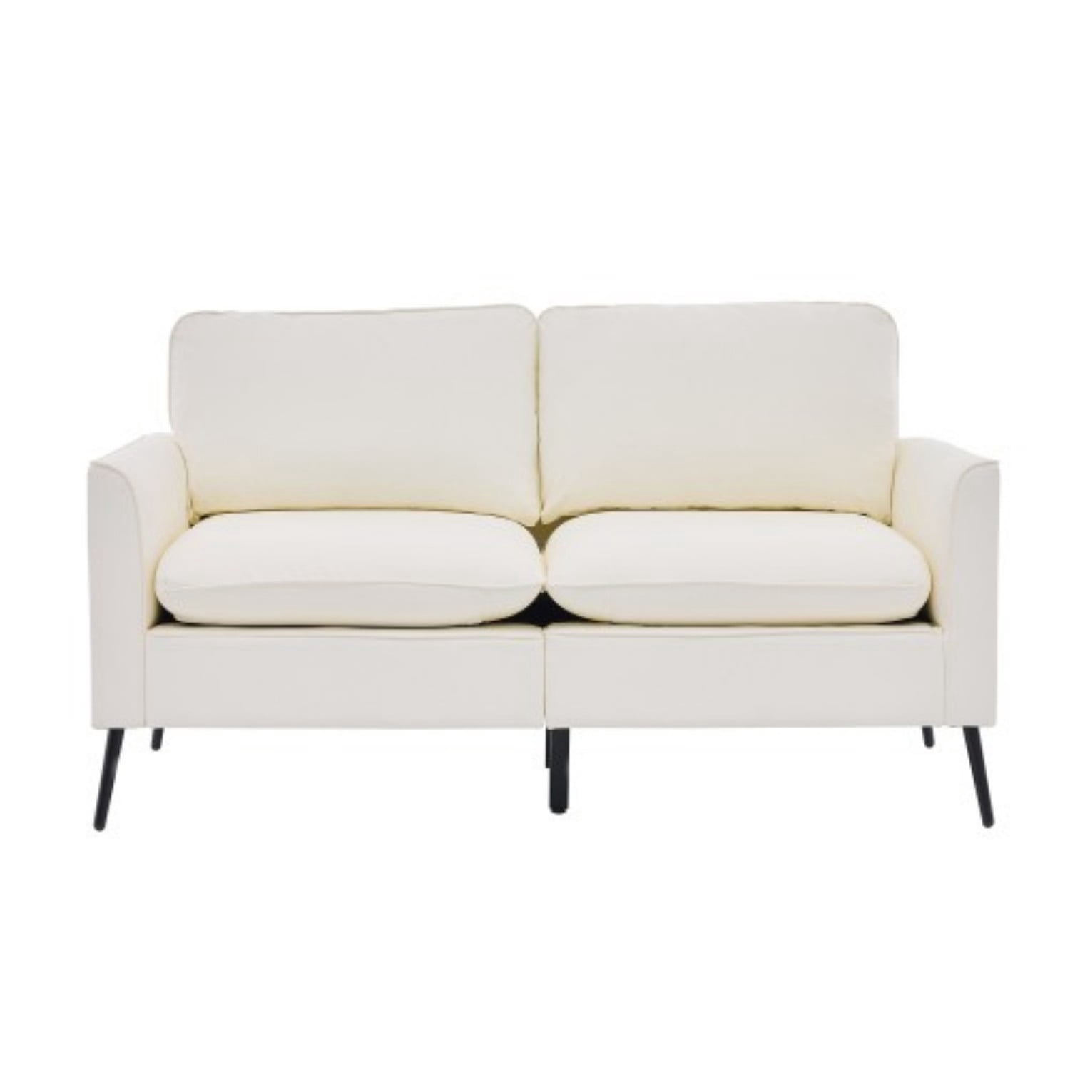 Cat Paw Accent Chair, Modern Faux Leather Upholstered Armchair, Nordic Retro Single Sofa Chair with Soft Cushion and Ergonomic Back Support for Living Room Bedroom Balcony Office, Cream