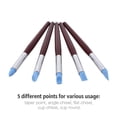 thumbnail image 2 of 5pcs Rubber Paint Brushes Clay Tools for Sculpture Pottery Color Shaping Blending Drawing Modeling Remove Fingerprints, 2 of 5