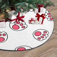 thumbnail image 3 of FMSHPON Paw Pattern Xmas Christmas Tree Skirt Stand Mat for Holiday Party Decoration Indoor Outdoor 36 inches, 3 of 3