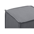 thumbnail image 5 of Capri  Ottoman  Dark  Gray  Linen  Upholstered  Piping  Accents, 5 of 6