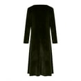 thumbnail image 4 of Women Velvet Maxi Dress Long Sleeve O Neck Dresses Casual Fashion Elegant Party Wedding Guest Cocktail Dress, 4 of 6
