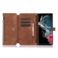 thumbnail image 2 of Allytech Zipper Wallet Case for Samsung Galaxy S24 Ultra with Wrist Strap & Shoulder Strap, Premium PU Leather Card Slots Kickstand Magnetic Clasp Shockproof Protective Cover Case - Brown, 2 of 9